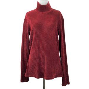 Versace Jeans Couture Red Turtleneck Top l